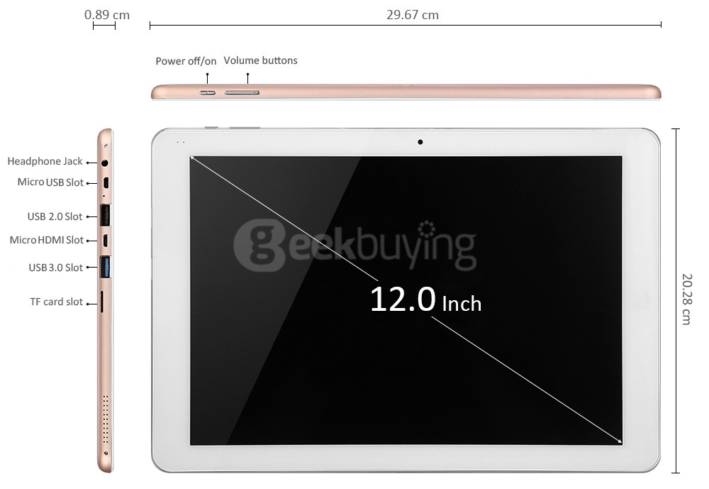 [Package F]CHUWI Hi12 12 inch Intel Cherry Trail Z8350 Dual OS Windows10 + Android 5.1 4GB/64GB 2in1 Tablet PC + Magnetic Docking Keyboard + Hipen Stylus Pen