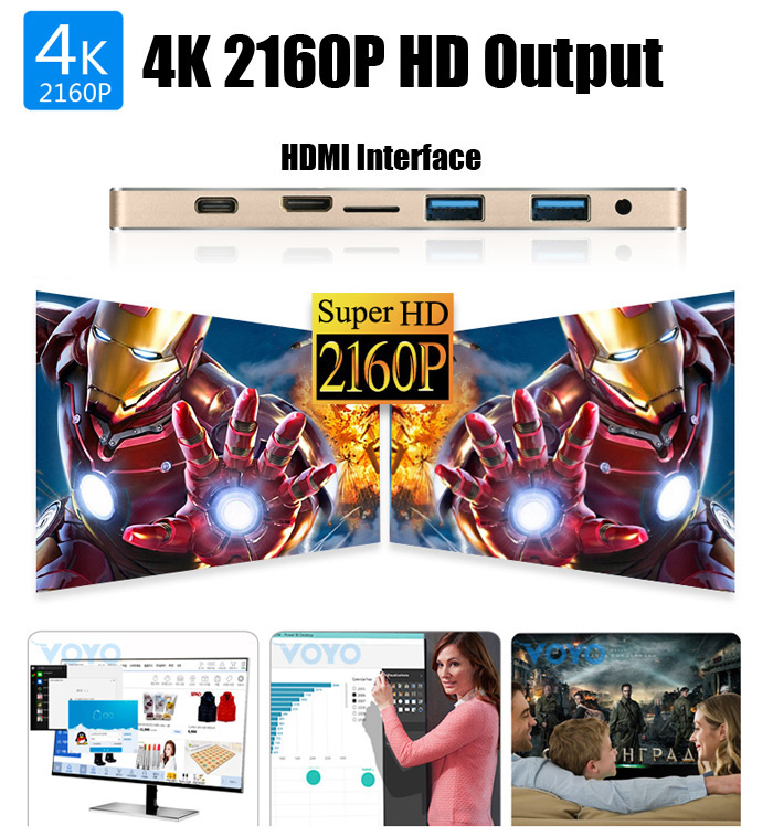 VOYO V3 Intel Cherry Trail X7-Z8700 Windows10 64Bit 4K Smart Mini PC 4G/128G WiFi Gigabit LAN Type-C Bluetooth 4.0