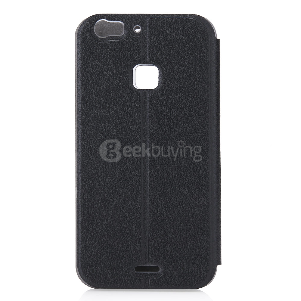 Protective Hard Cover Flip Stand Leather Case for UMI IRON Smartphone - Black