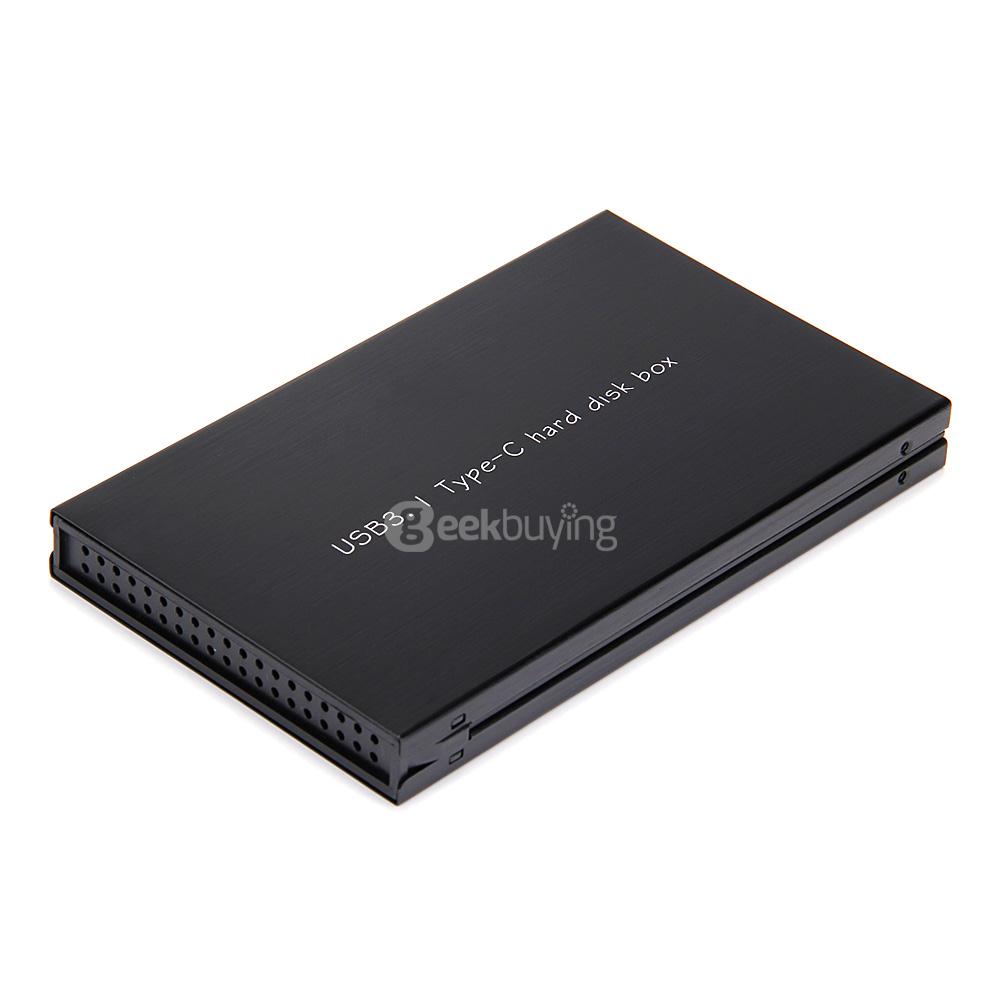 2.5 Inch USB 3.1 Type-C Hard Disk Box HDD Enclosure - Black