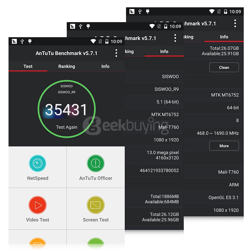 SISWOO Darkmoon R9 Dual Screen Front 5.2 inch Back 4.7 inch 3GB RAM 32GB ROM MTK6752 Octa Core 4G Smartphone - Black
