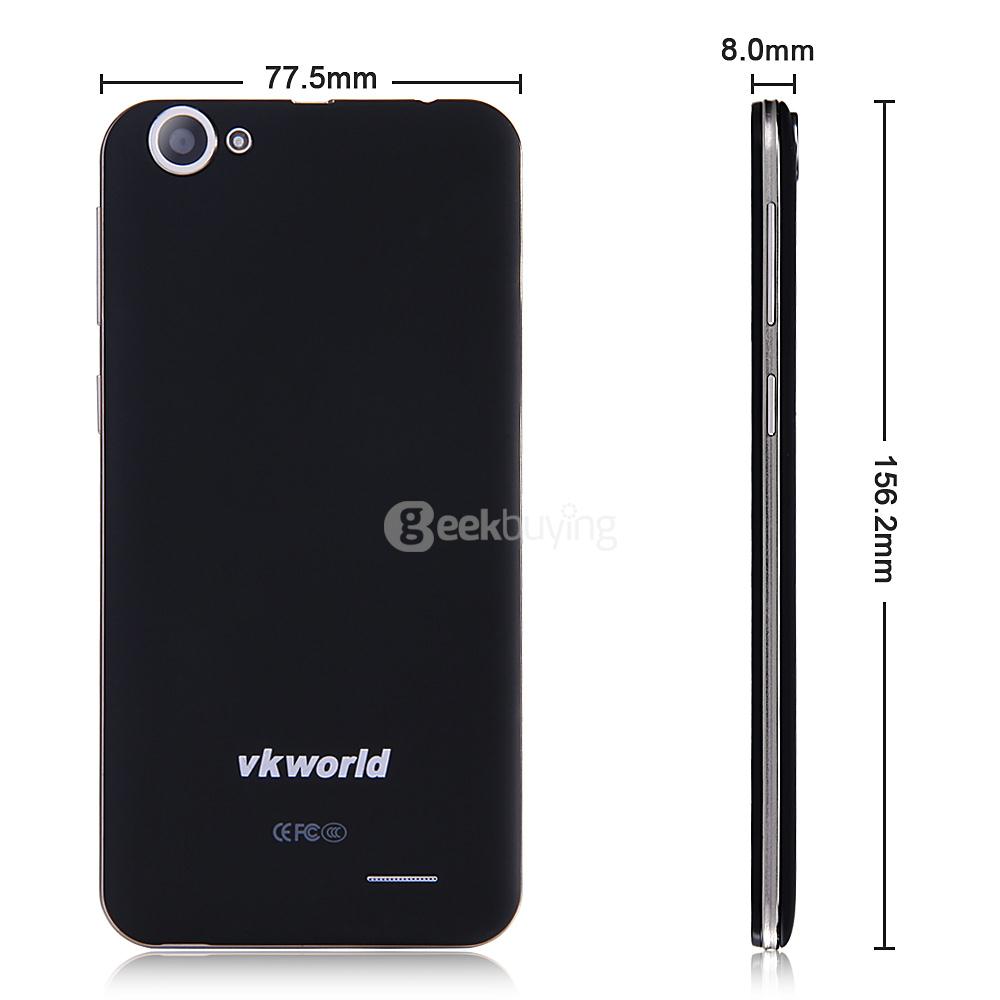 VKWORLD VK700 5.5inch IPS HD MTK6580 Quad Core 1.3GHz Android 5.1 Smartphone 1GB RAM 8GB ROM 3G GPS Miracast - Black