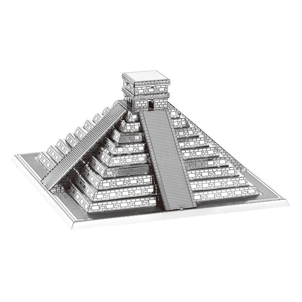 DIY Maya Pyramid 3D Puzzle Educational 3D Model - Silver