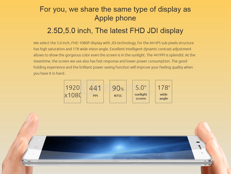 [HK Stock]CUBOT X17 5.0inch FHD 4G FDD-LTE Android 5.1 3GB 16GB Smartphone 64bit MTK6735A Quad Core 16.0MP OTG HotKnot - White