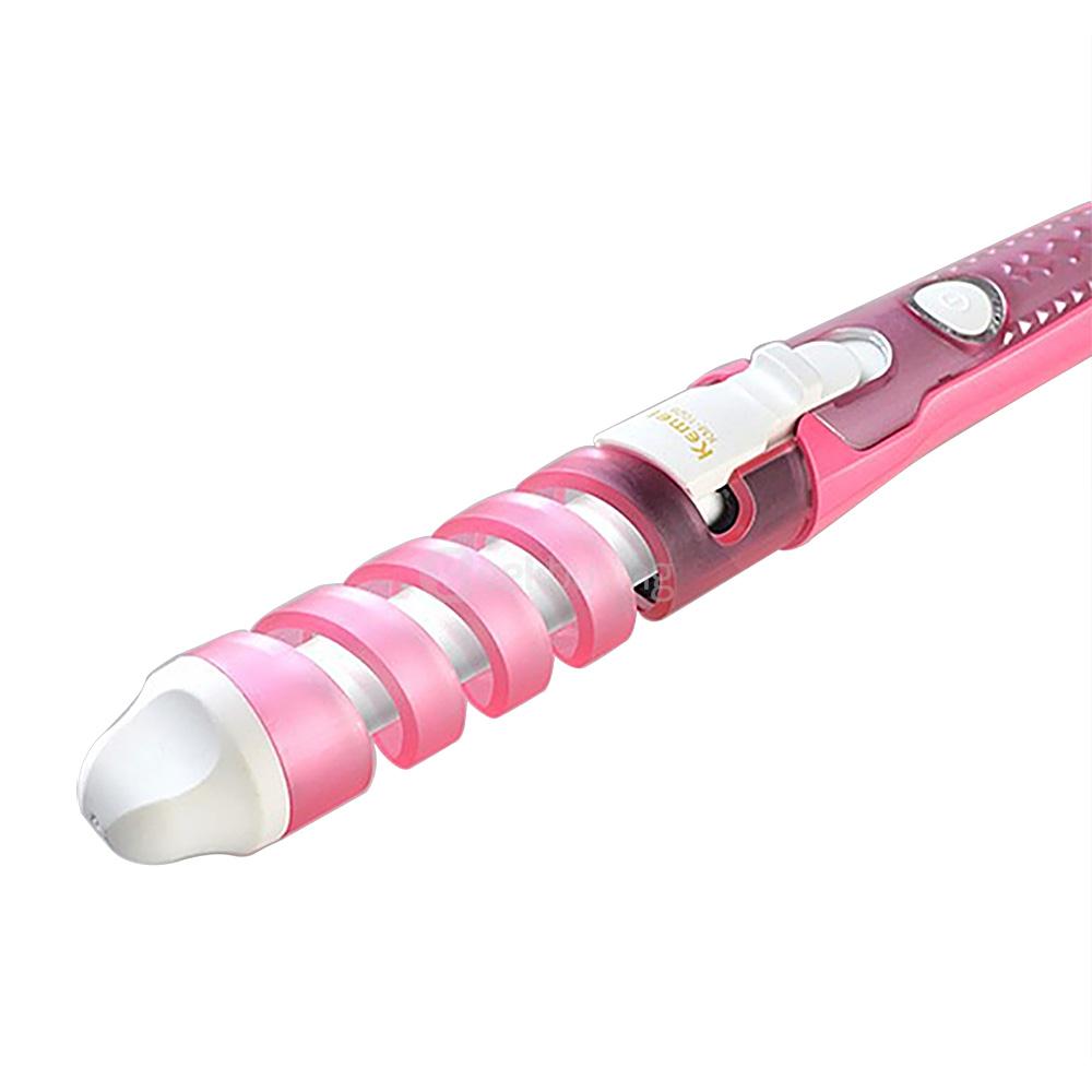 KM1026 Electric Spiral Hair Brush Tourmaline Ceramic Hair Curler