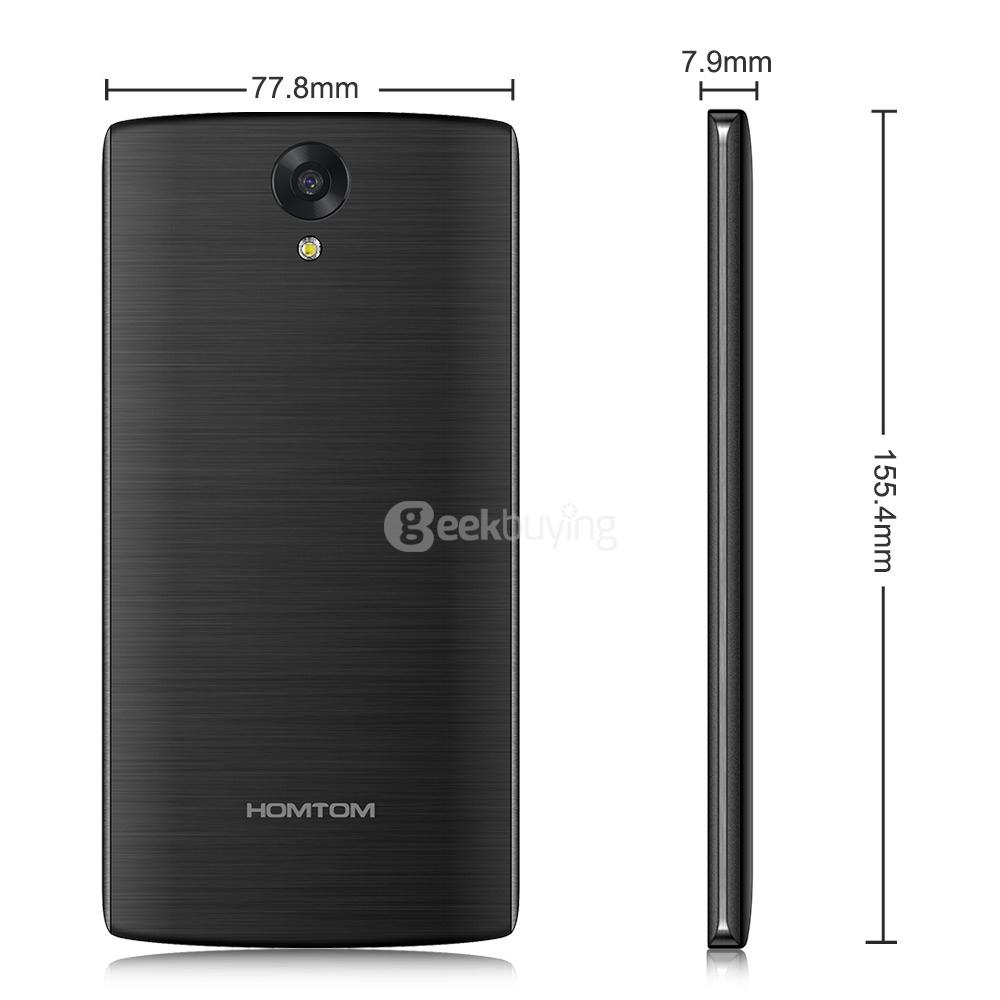HOMTOM HT7 PRO 5.5inch IPS HD Android 5.1 2GB RAM 16GB ROM 4G Smartphone MT6735 Quad Core 13.0MP Cameras - Gray
