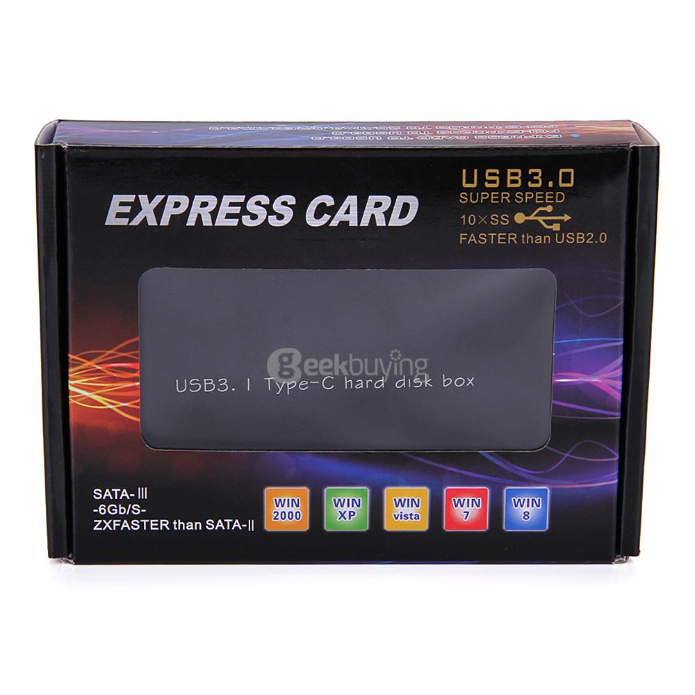 2.5 Inch USB 3.1 Type-C Hard Disk Box HDD Enclosure - Black