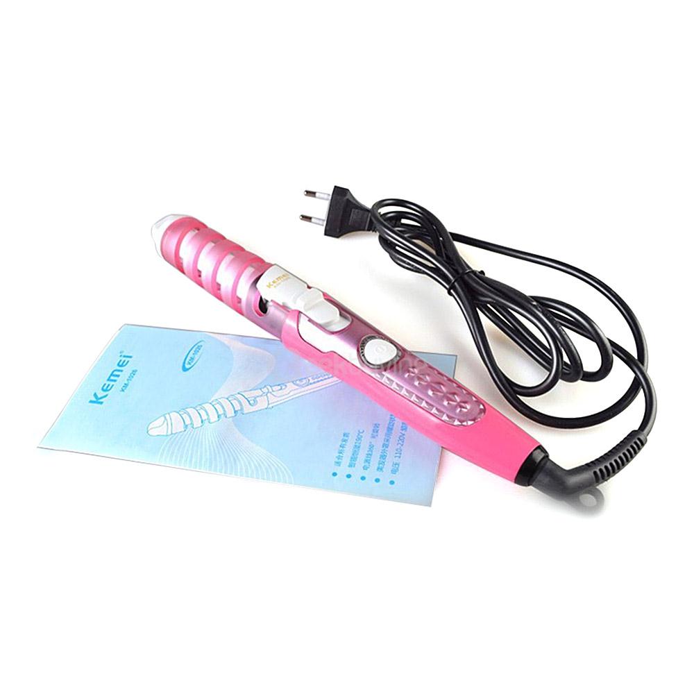KM1026 Electric Spiral Hair Brush Tourmaline Ceramic Hair Curler