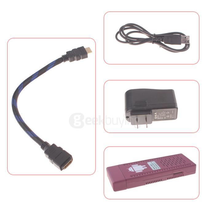 UG802 Mini PC Android 4.1 TV Box IPTV 1.2GHz Cortex-A9 Quad Core GPU 1GB RAM 4G ROM w/Wifi/External 3G/XBMC/External Camera Red