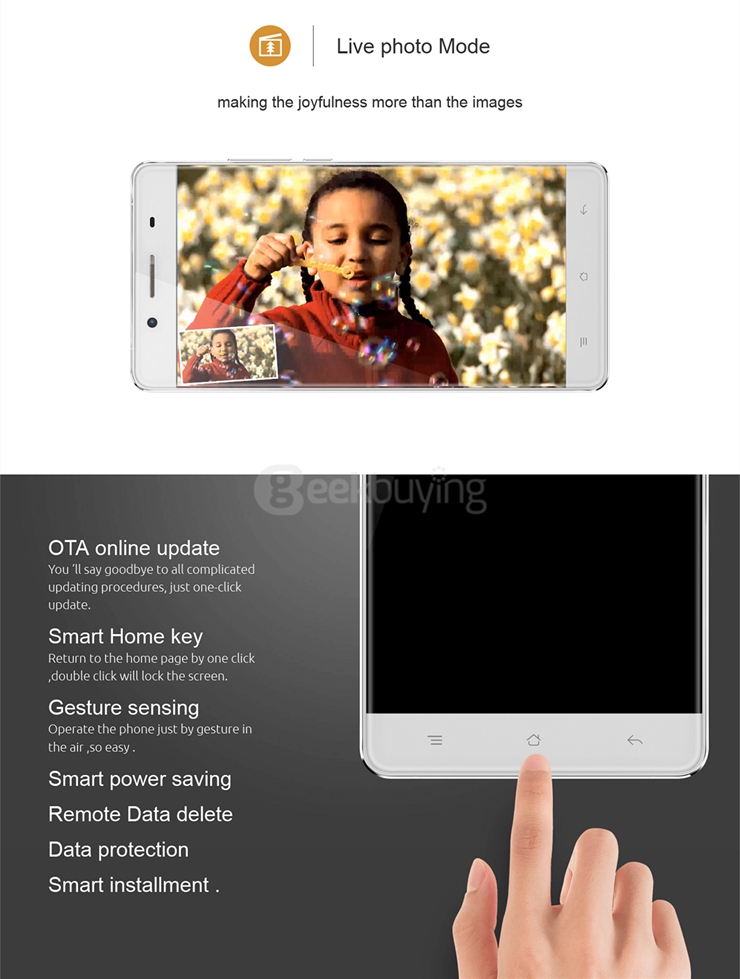[HK Stock]CUBOT X17 5.0inch FHD 4G FDD-LTE Android 5.1 3GB 16GB Smartphone 64bit MTK6735A Quad Core 16.0MP OTG HotKnot - White