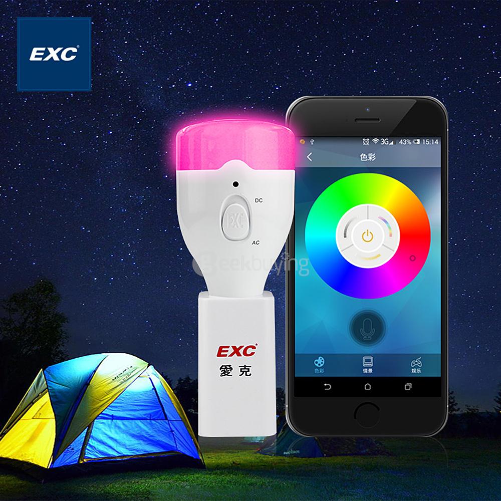 EXC E-light Wireless Bluetooth 4.0 APP Control Smart LED Bulb LED Lamp White+RGB 100-240V