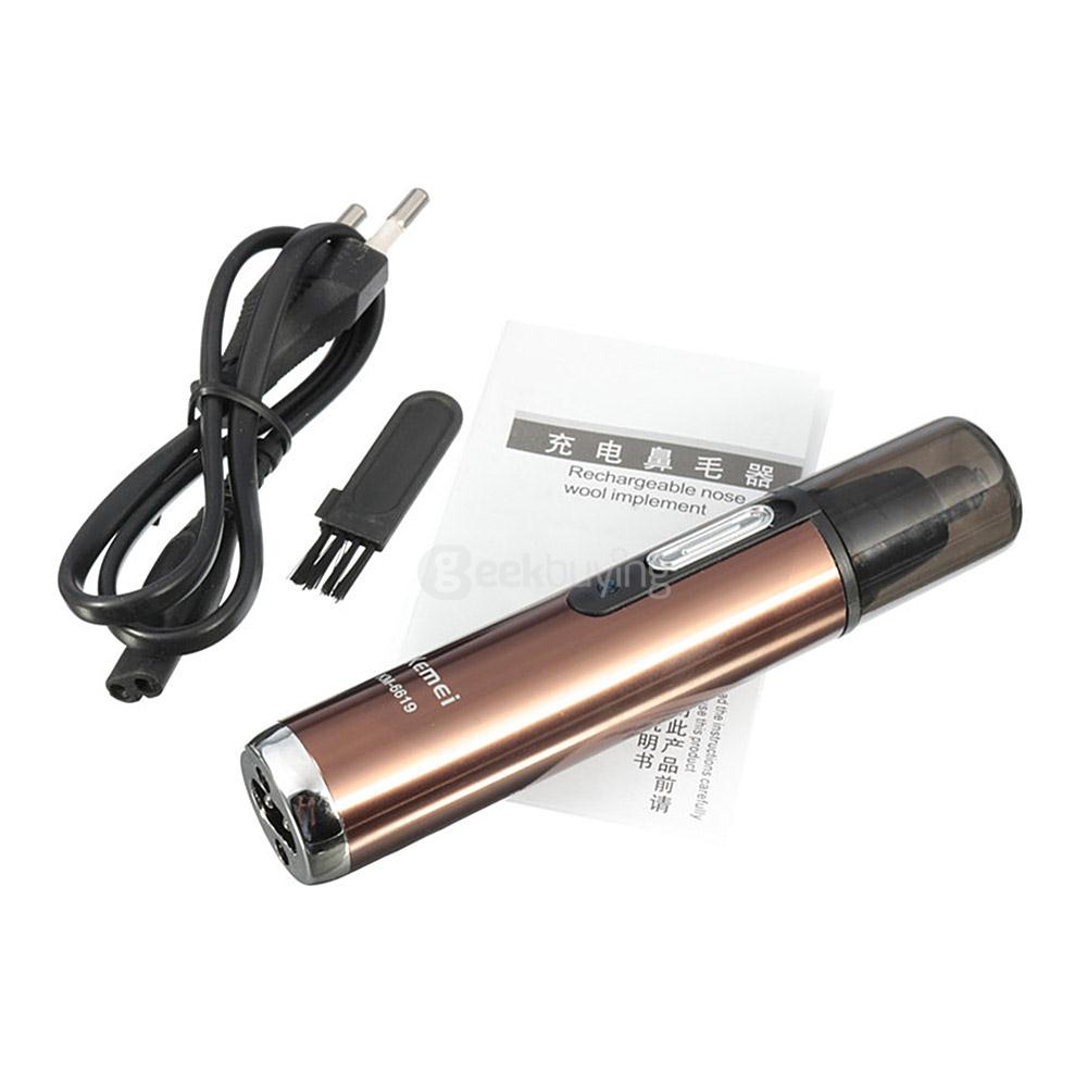 Kemei KM6619 Professional Rechargable Electric Nose Hair Trimmer Ear Hair Remover Epilator Eyebrows Clipper