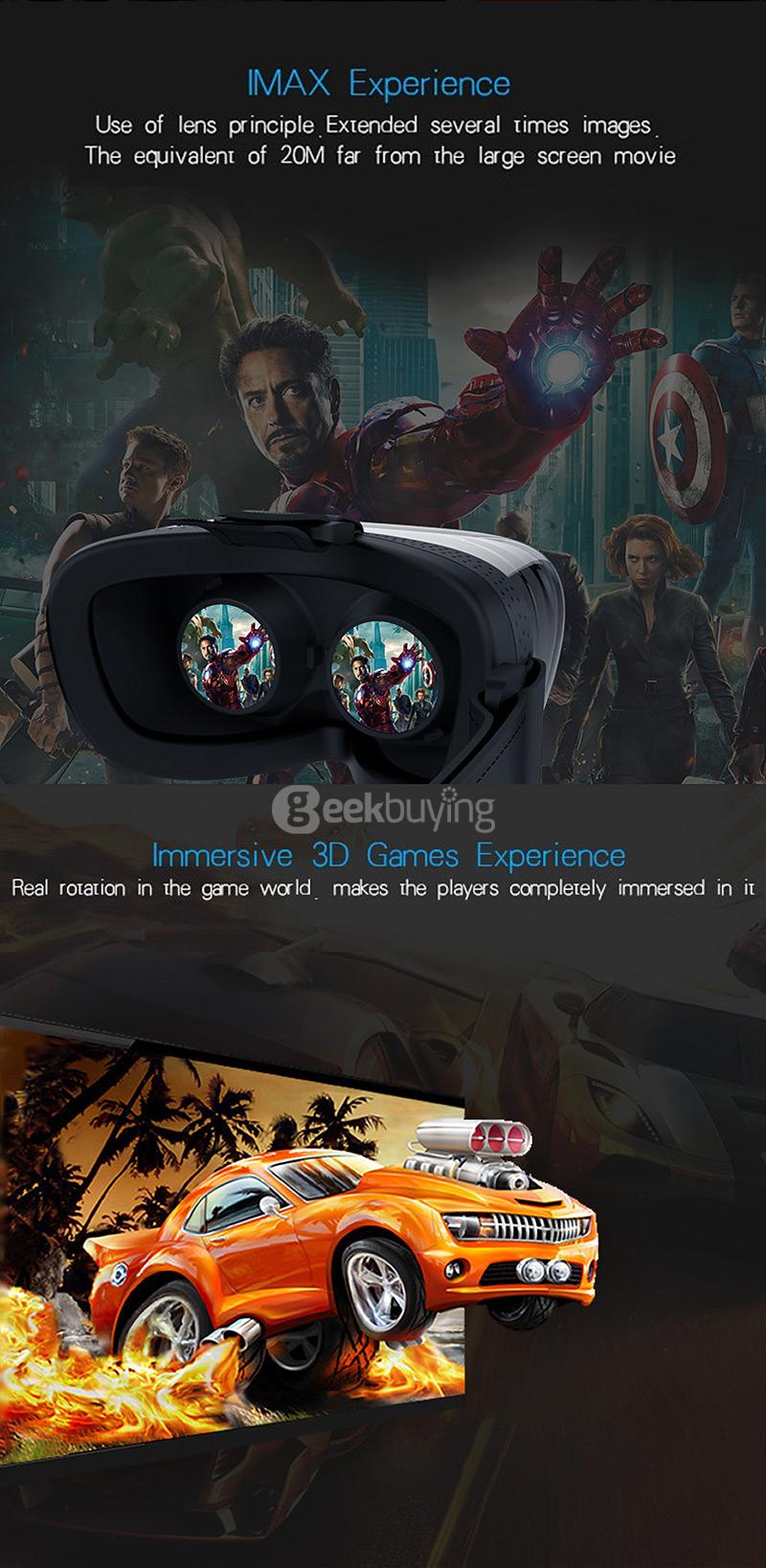 Omimo Immersive PC Virtual Reality VR Headset FOV75 Andriod 4.4 Allwinner H8 2G/8G HDMI  2.4G WiFi 1080P 3D Private Imax Video Game Viewer