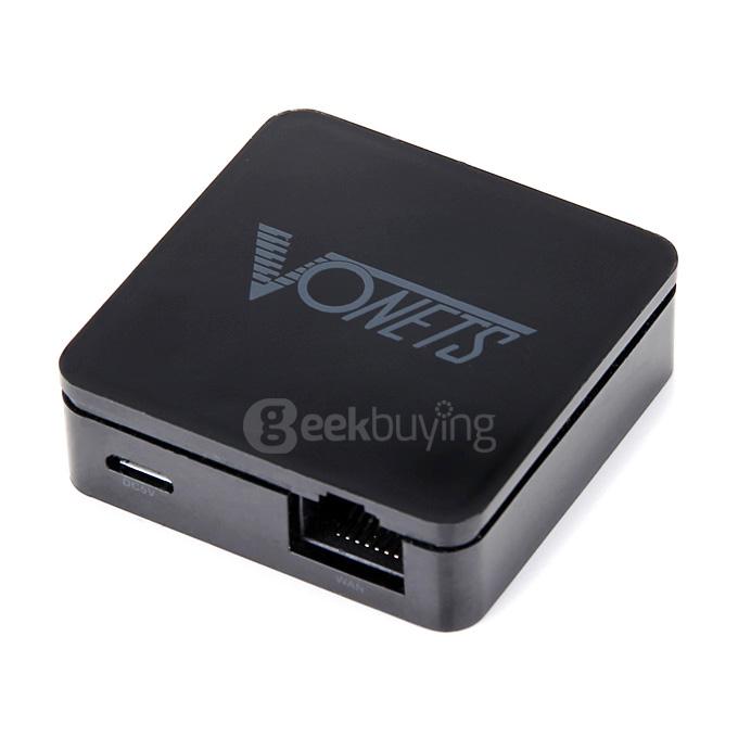 VONETS VAR11N PLUS 2.4GHz 300Mbps WiFi Router AP Server Wireless Network USB Power Mini WIFI Router - Black