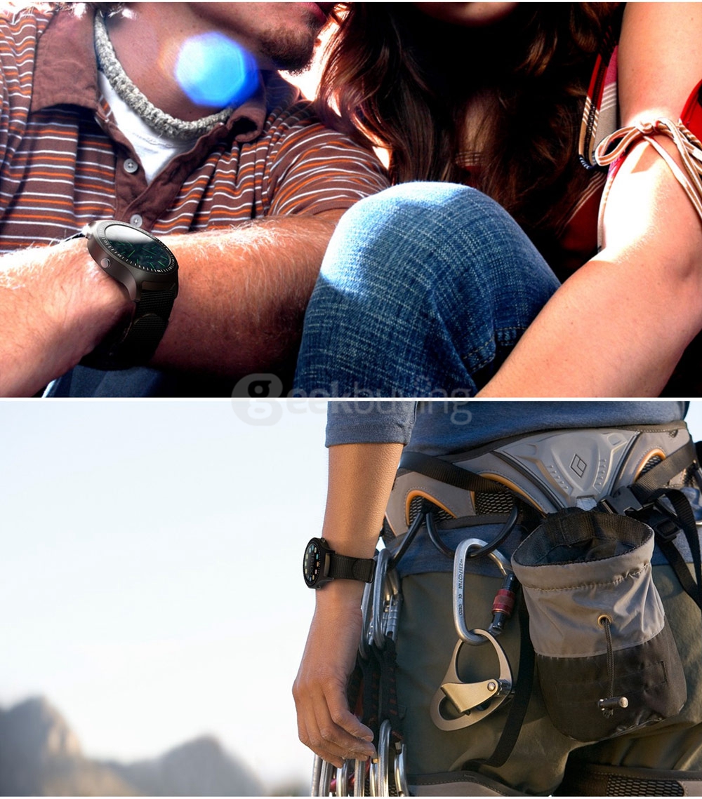 BLUBOO XWATCH Android Wear Smartwatch MTK2601 Bluetooth 4.1 IP67 Sports Smart Watch With Heart Rate Monitor GPS Compass - Red