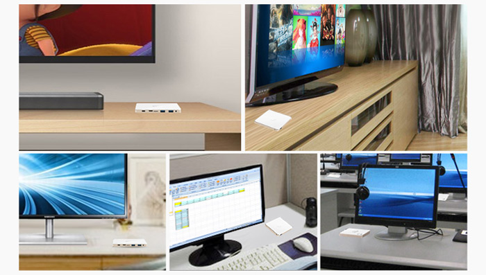 VOYO V3 Intel Cherry Trail X7-Z8700 Windows10 64Bit 4K Smart Mini PC 4G/128G WiFi Gigabit LAN Type-C Bluetooth 4.0