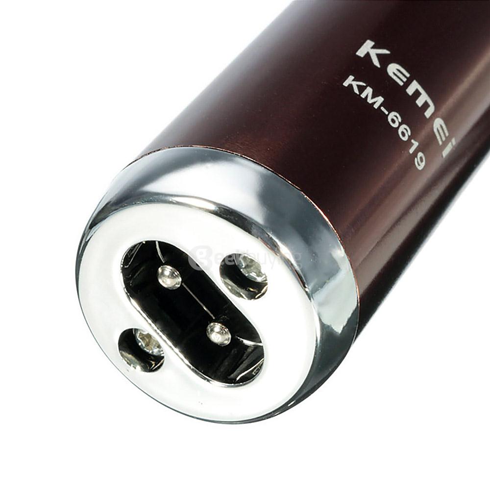 Kemei KM6619 Professional Rechargable Electric Nose Hair Trimmer Ear Hair Remover Epilator Eyebrows Clipper