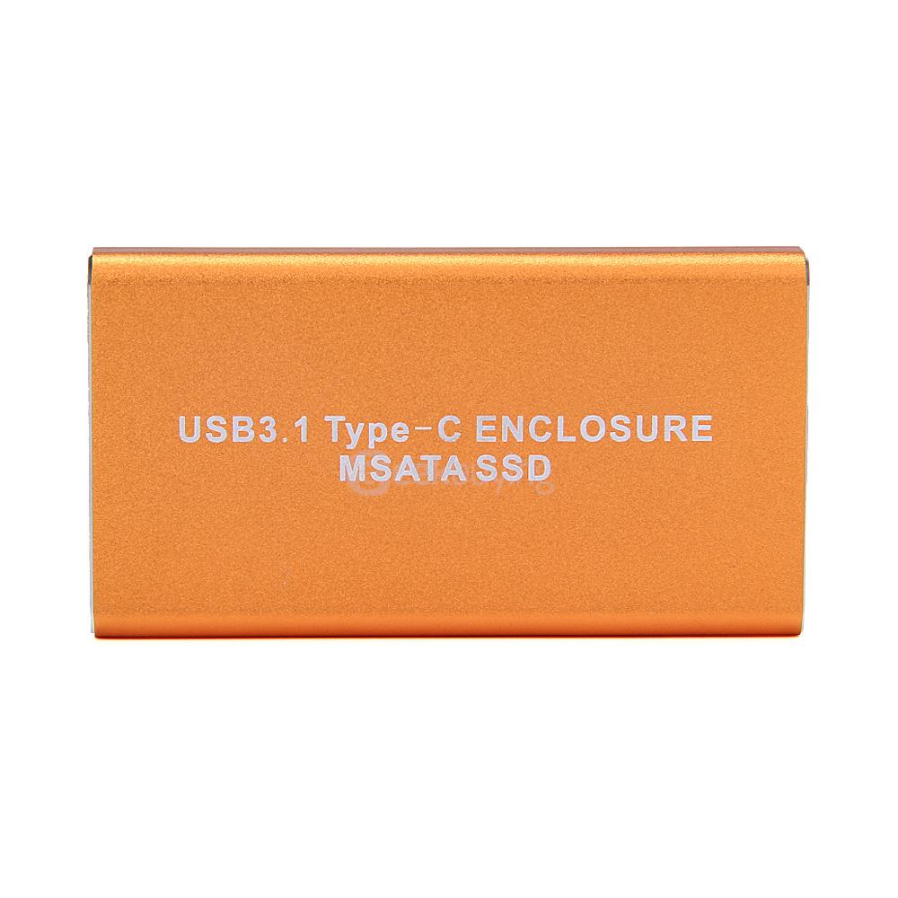USB3.1 Type-C MSATA SSD RAID HDD Enclosure - Orange