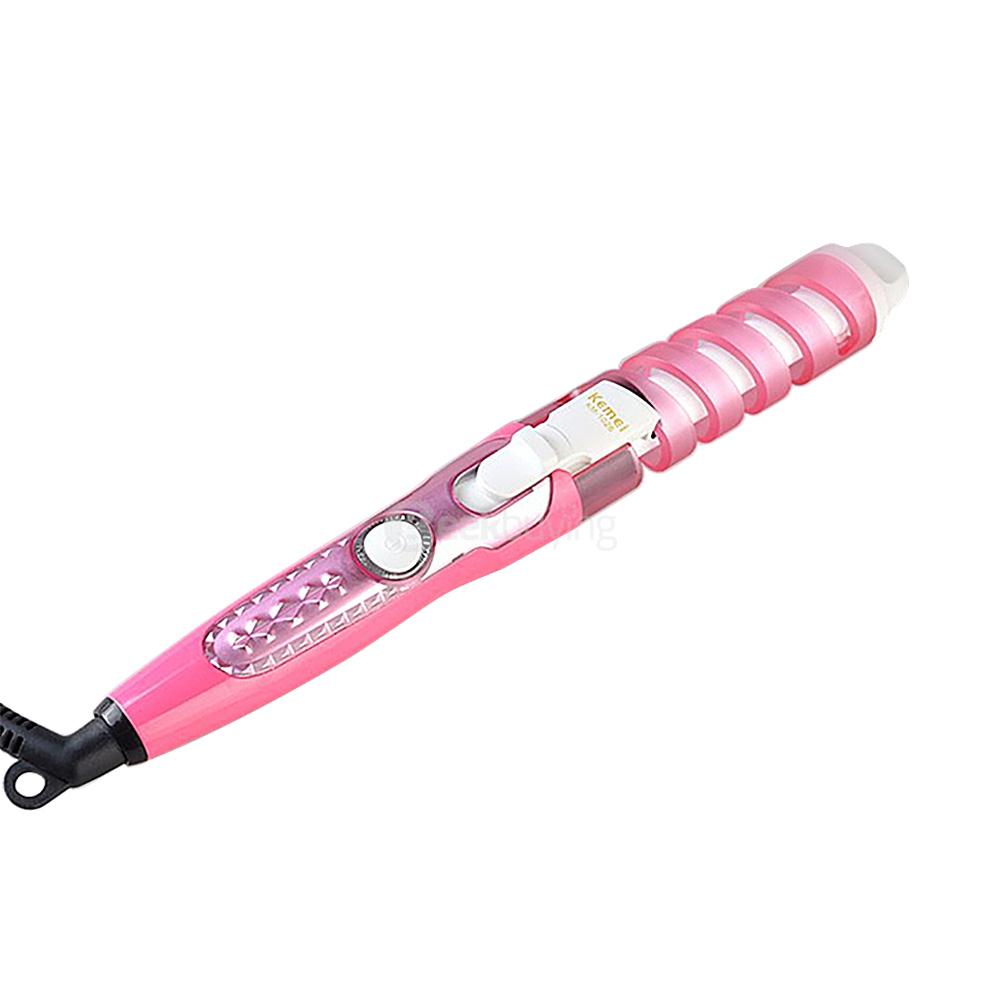 KM1026 Electric Spiral Hair Brush Tourmaline Ceramic Hair Curler
