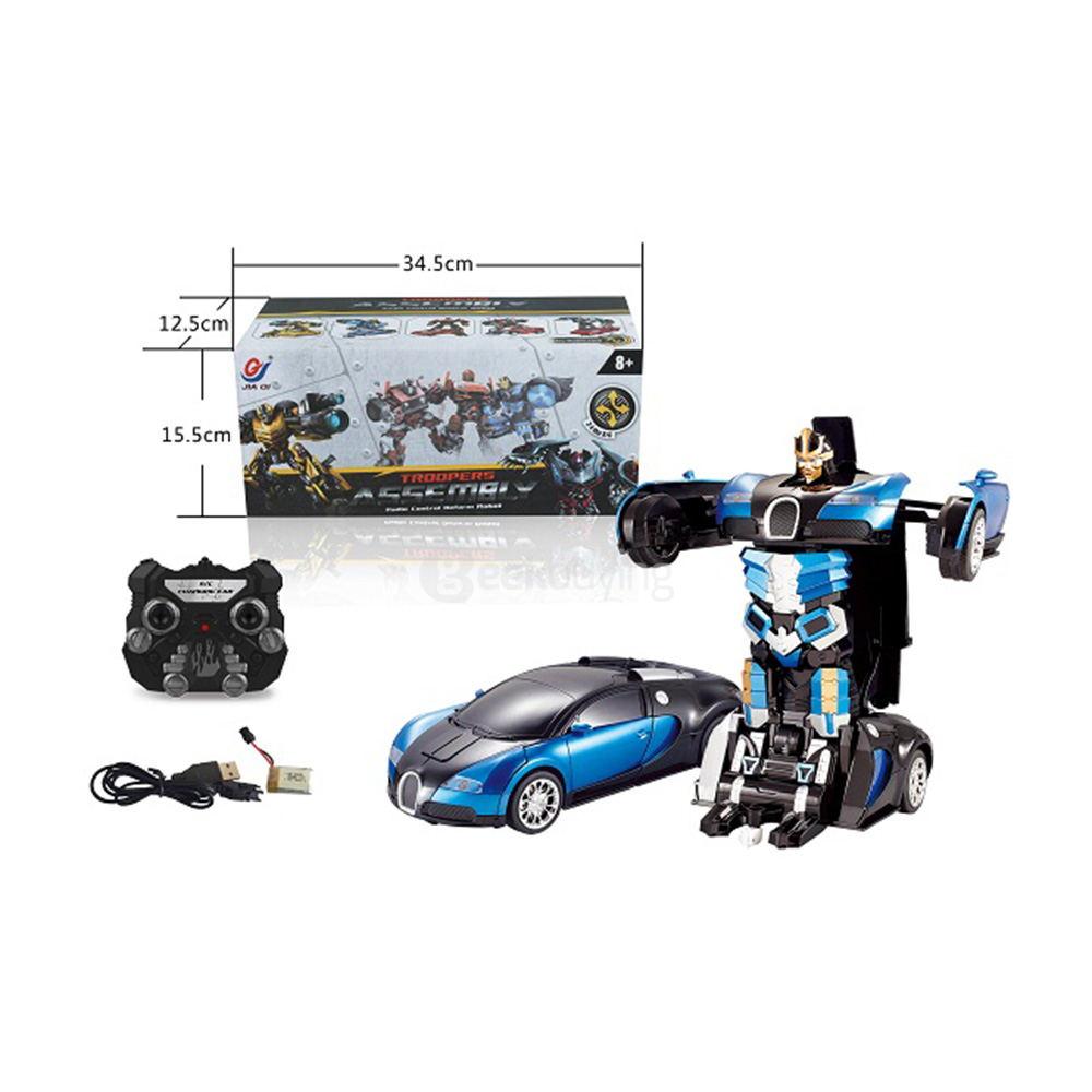 JIAQI T663 2.4G RC Stunt Robot Remote Control Deformation Robot