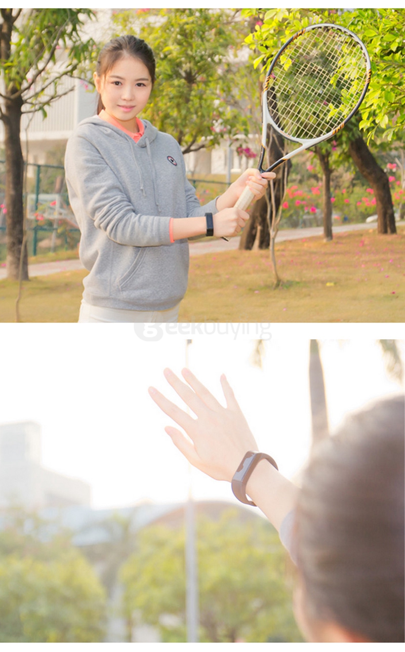 iWOWN i5 Plus BT4.0 Smart Bracelet IP67 Sleep Monitoring Sports Fitness Tracker Smartband Call Message Reminder Sedentary Alert - Black