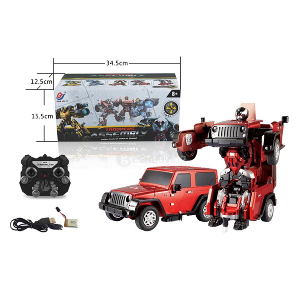 JIA QI T665 2.4G RC Stunt Robot Remote Control Deformation Robot