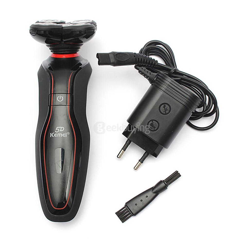 KEMEI KM-6181 Ergonomic Rechargeable Shaver 5D Floating Electric Washable Shaver for Home Health Care