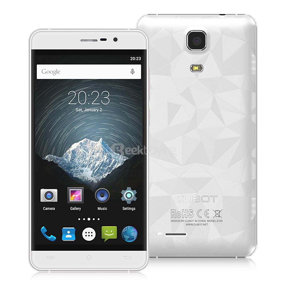 [HK Stock] CUBOT Z100 5.0inch HD 4G FDD-LTE Android 5.1 1GB RAM 16GB ROM Smartphone 64bit MTK6735P Quad Core IPS - White