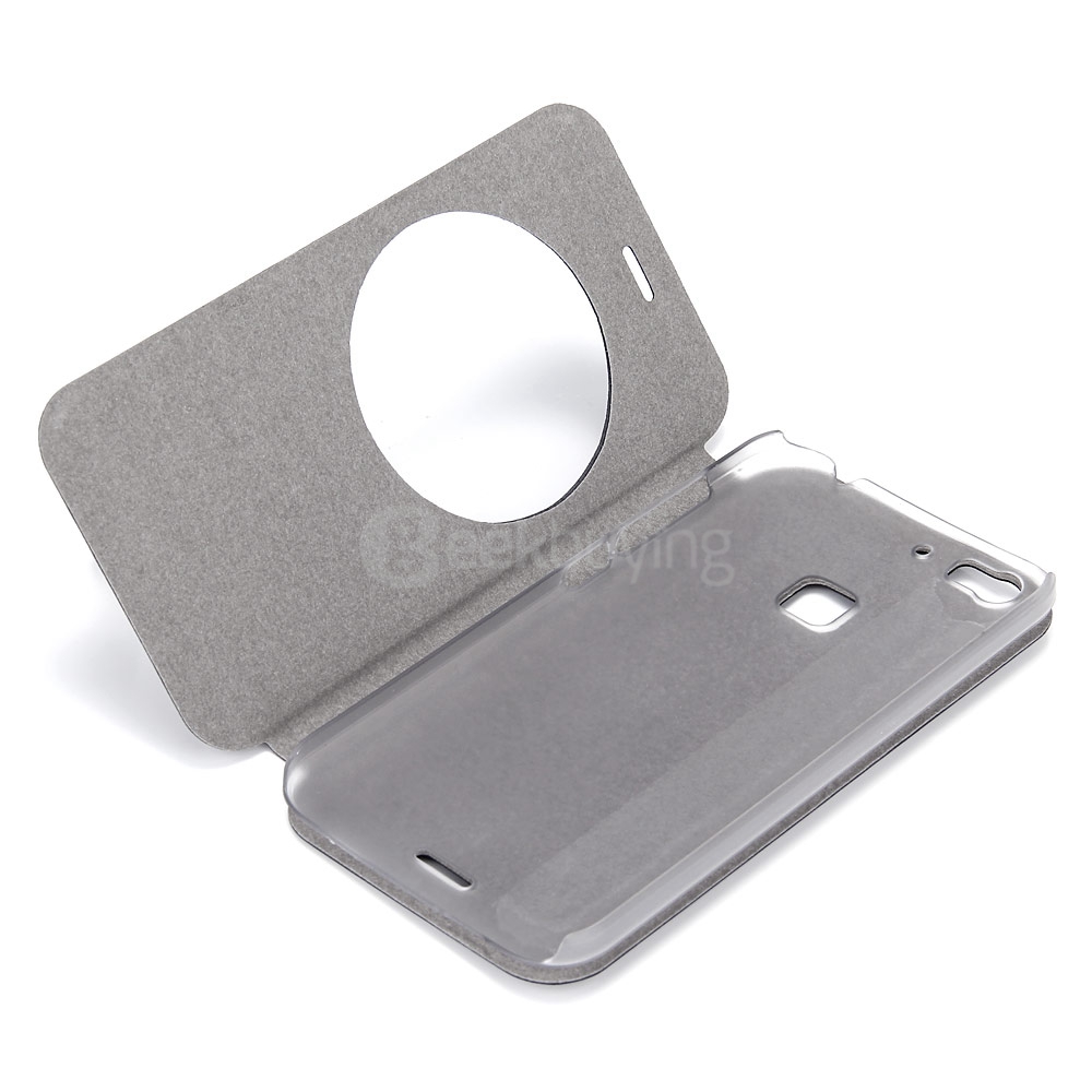Protective Hard Cover Flip Stand Leather Case for UMI IRON Smartphone - Black
