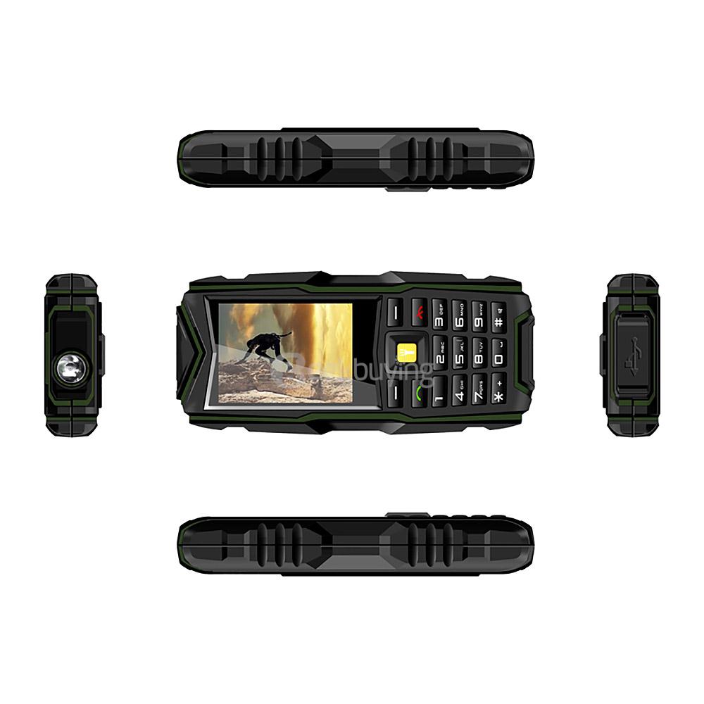 VKworld Stone V3 5200mAh Battery IP67 Waterproof Phone Dustproof Shockproof Flashlight FM Dual SIM Cards GSM Cell Phone - Green