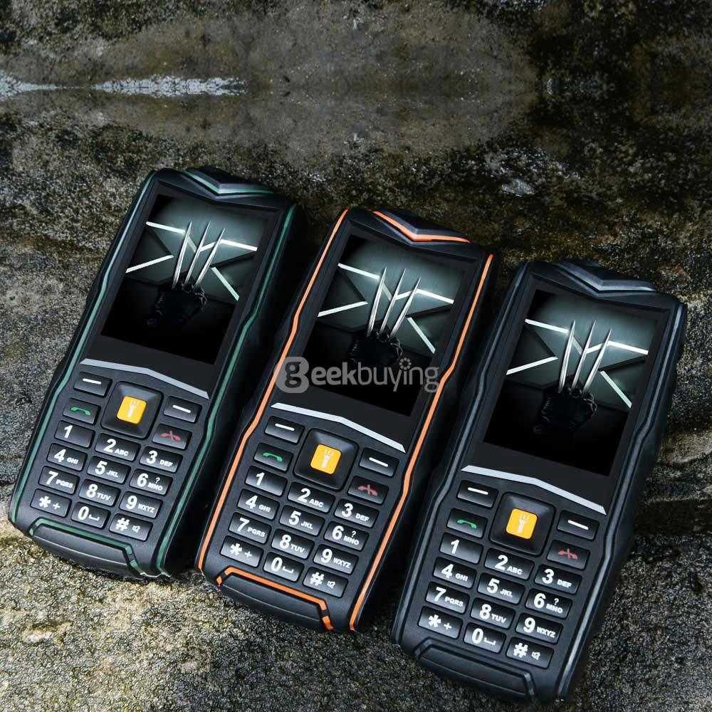 VKworld Stone V3 5200mAh Battery IP67 Waterproof Phone Dustproof Shockproof Flashlight FM Dual SIM Cards GSM Cell Phone - Green