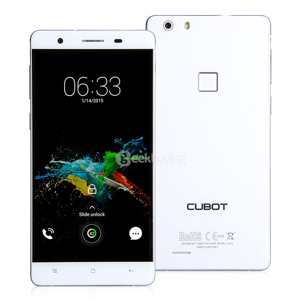 [HK Stock] CUBOT S550 5.5inch IPS HD 4G FDD-LTE Android 5.1 Smartphone 2GB 16GB 64-bit MTK6735 Quad Core 13.0MP Touch ID - White