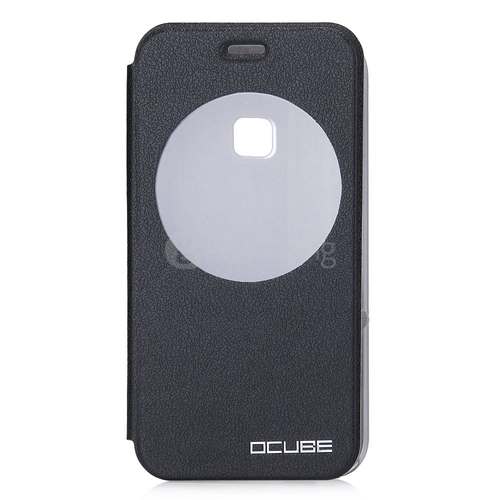 Protective Hard Cover Flip Stand Leather Case for UMI IRON Smartphone - Black