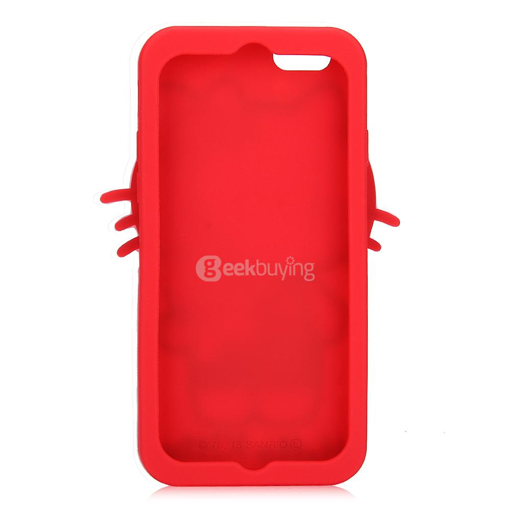 Gourmandise Hello Kitty Silicone Case Protective Back Cover for Apple iPhone 6/6s 4.7inch - Red