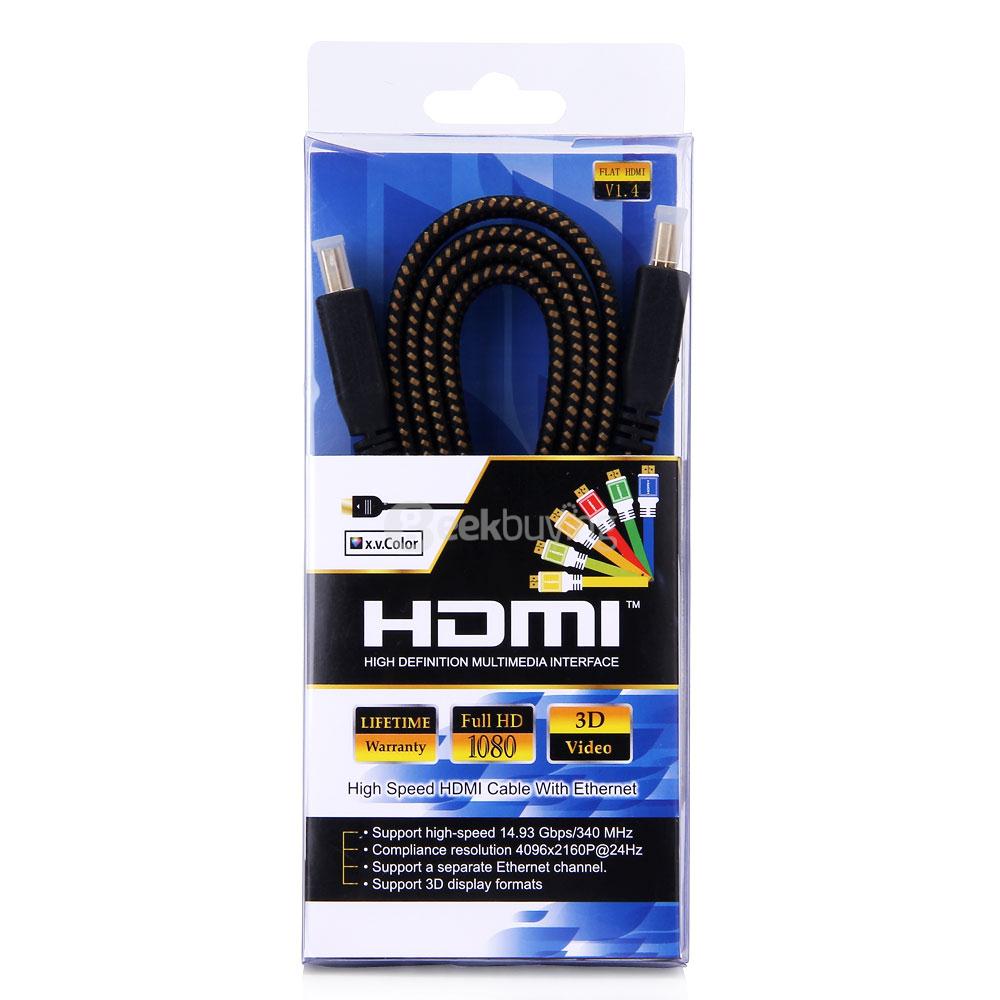 1.5M Copper-weld Steel Wire HDMI to HDMI Male to Male HD 1080P Cable - Yellow