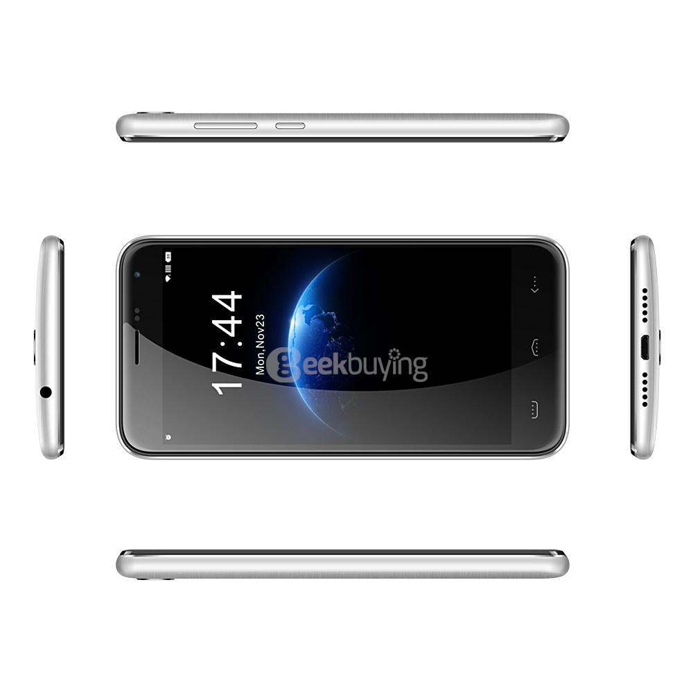 HOMTOM HT3 5.0inch 2.5D Arc Edge HD Screen Smartphone Android 5.1 1GB RAM 8GB ROM MT6580A Quad Core 3000mAh - Silver