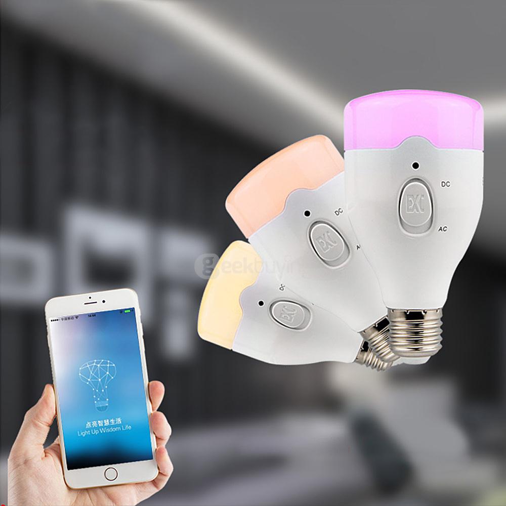 EXC E-light Wireless Bluetooth 4.0 APP Control Smart LED Bulb LED Lamp White+RGB 100-240V