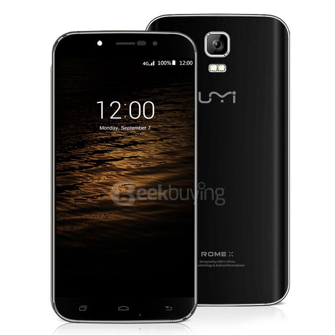 [HK Stock] UMI ROME X 5.5inch 2.5D HD Screen MT6580 Quad Core Smartphone Android 5.1 1GB RAM 8GB ROM 13.0MP+2.0MP - Black
