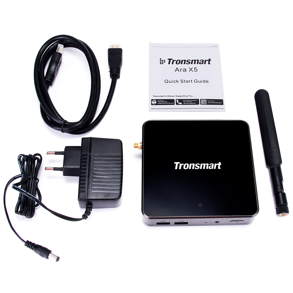 [Spain Stock] Tronsmart Ara X5 Plus Spanish Customized Windows TV Box Cherry Trail Z8300 Quad Core 2G/32G 2.4Ghz/5Ghz HDMI H.265 XBMC BT4.0 USB3.0