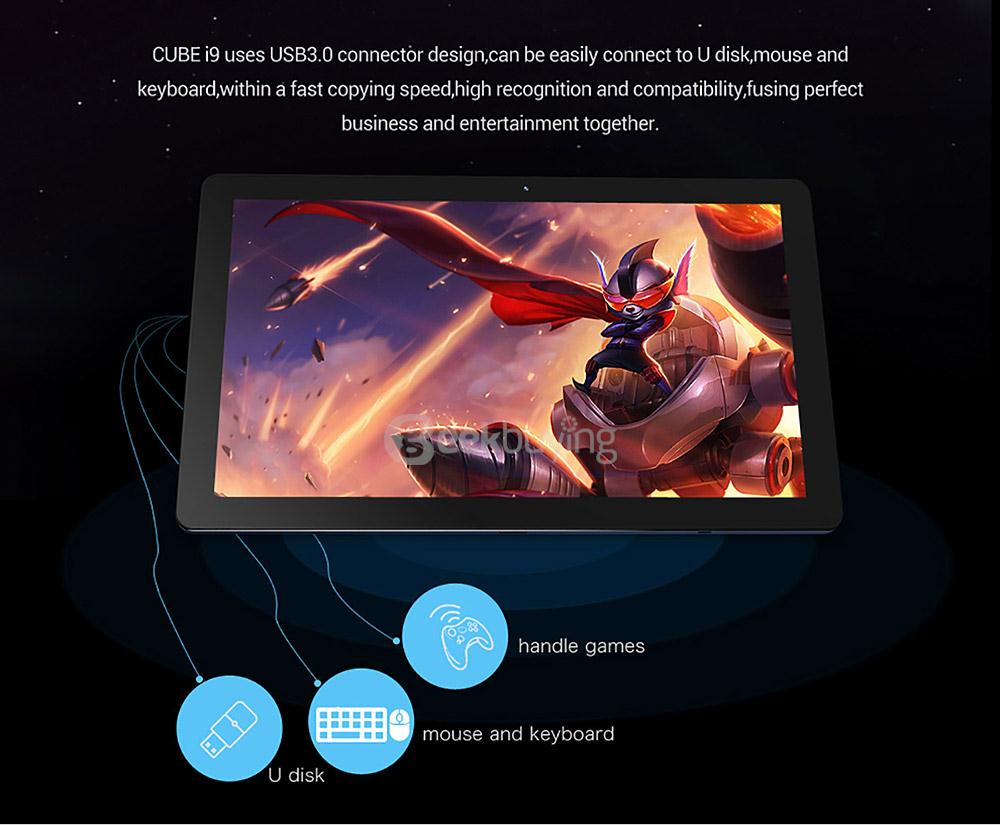 Cube i9 2 in 1 Ultrabook Tablet Intel Skylake Core M3-6Y30 12.2 inch Windows10 4GB RAM 128GB SSD Dual Core 2.2GHz IPS 1920*1200 Type-C - Deep Blue