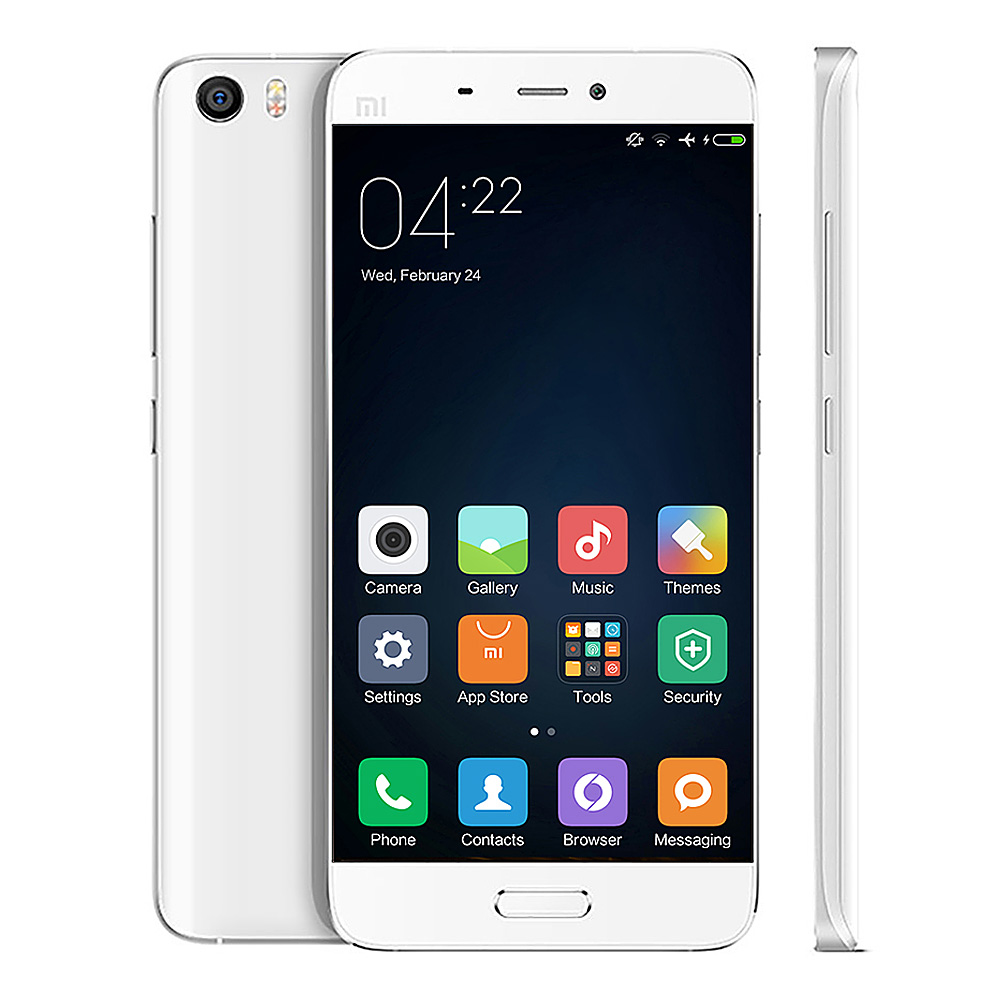 Xiaomi Mi5 5.15inch FHD Android 6.0 OS 3GB 32GB 4G LTE Smartphone 64-Bit Qualcomm Snapdragon 820 Quad Core Type-C 3D Glass Cover - White