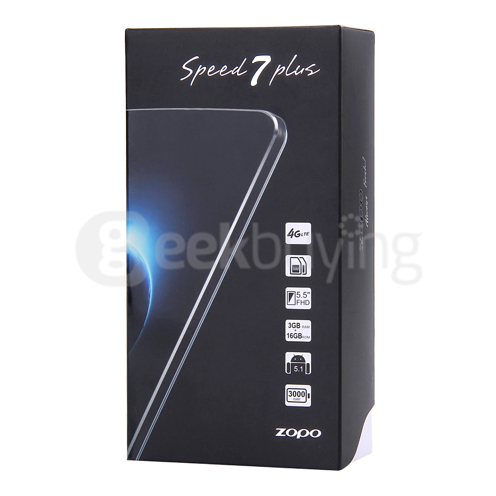ZOPO Speed 7 Plus 5.5inch FHD Android 5.1 3GB 16GB 4G Smartphone 64bit MT6753 Octa Core 13.2MP Miracast OTG Hotknot - Black