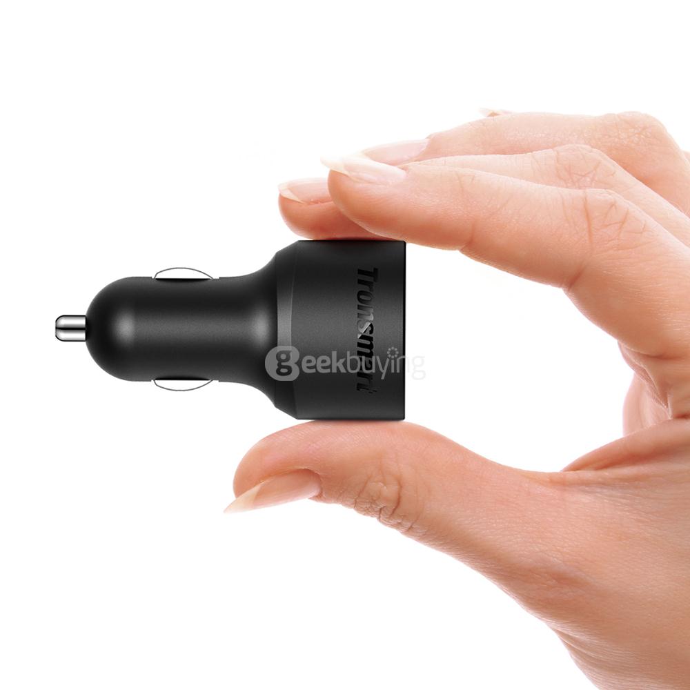 QC3.0 3P Quick Charge 3.0 Car Charger 42W  1 Quick Charge Port Compatible with Quick Charge 2.0 and 2 VoltIQ Ports
