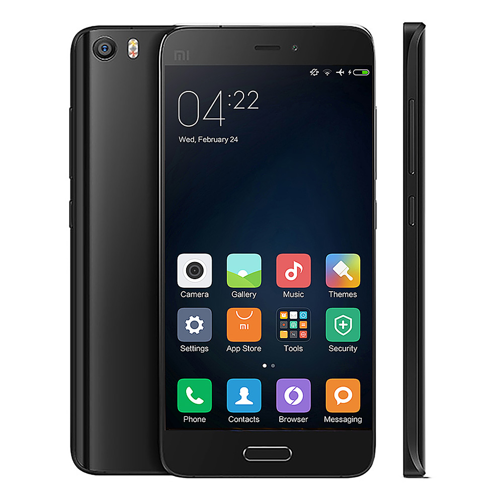 [HK Stock][Package B]Xiaomi Mi5 5.15inch FHD Android 6.0 OS 3GB 32GB 4G LTE 64-Bit Qualcomm Snapdragon 820 Quad Core 3D Glass Cover Smartphone(Black) + Soft Case + Tempered Glass