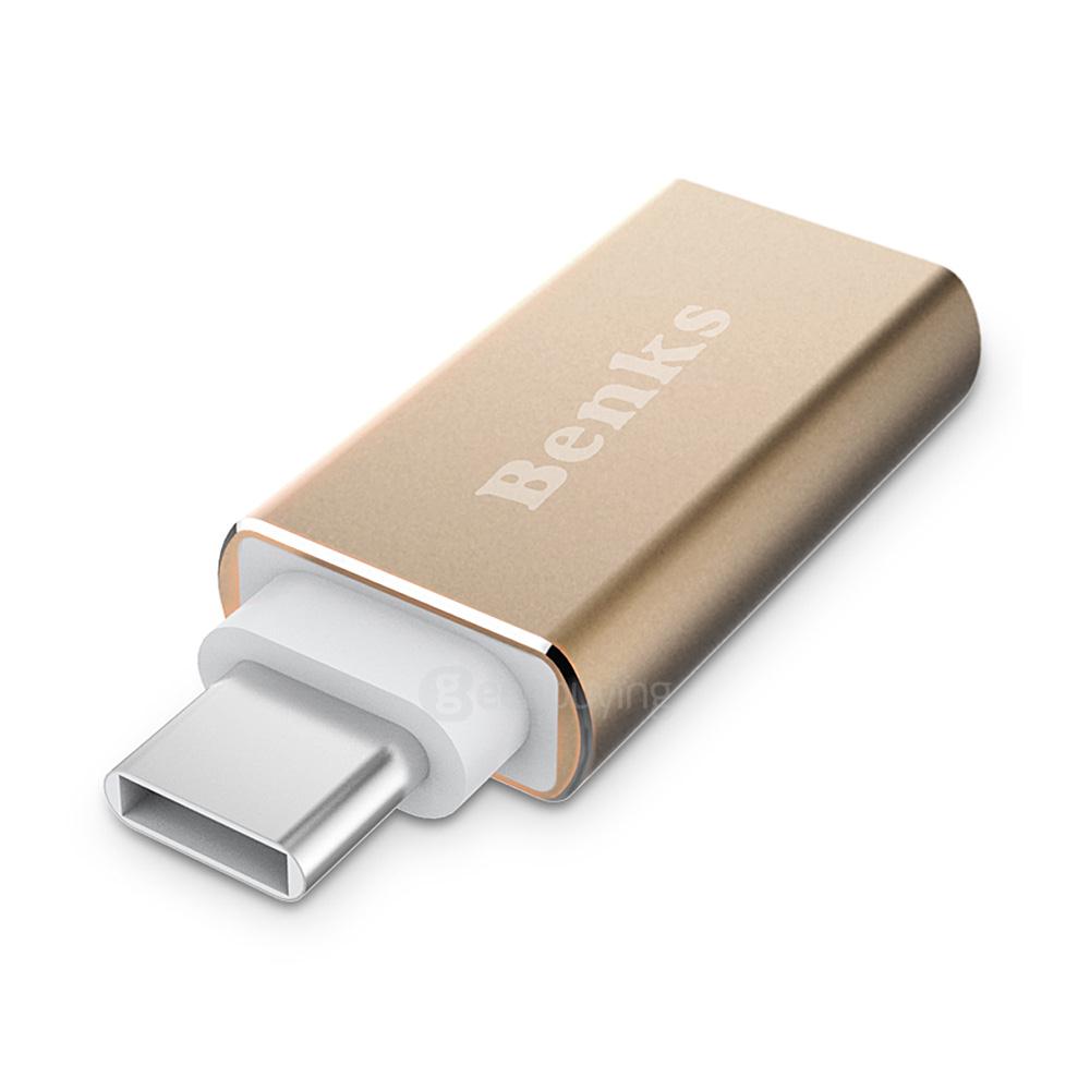 Benks Type-C Adapter to USB3.0 Adapter Suitable for MacBook / LeTV 1 Pro - Gold