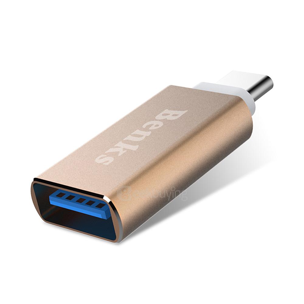 Benks Type-C Adapter to USB3.0 Adapter Suitable for MacBook / LeTV 1 Pro - Gold