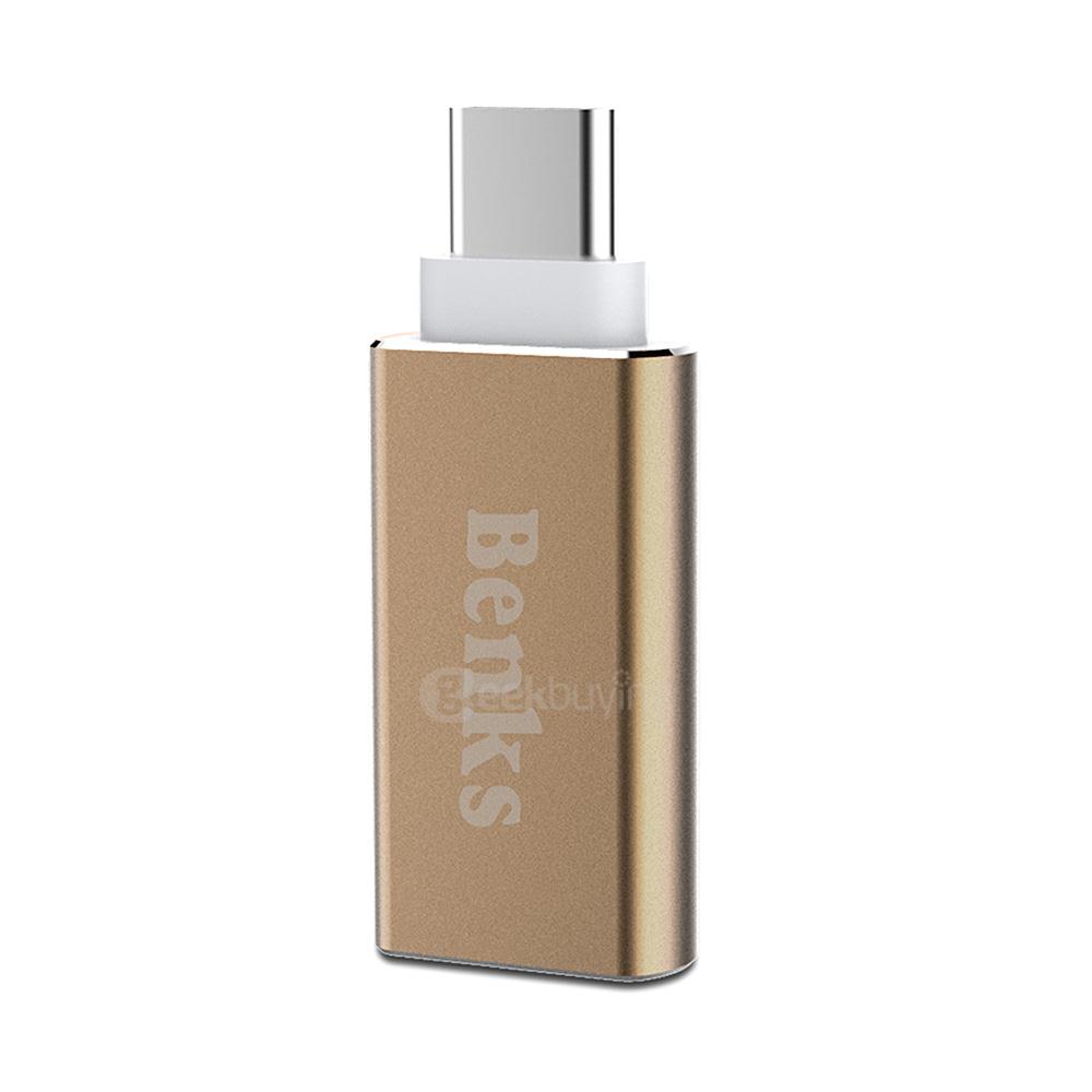 Benks Type-C Adapter to USB3.0 Adapter Suitable for MacBook / LeTV 1 Pro - Gold