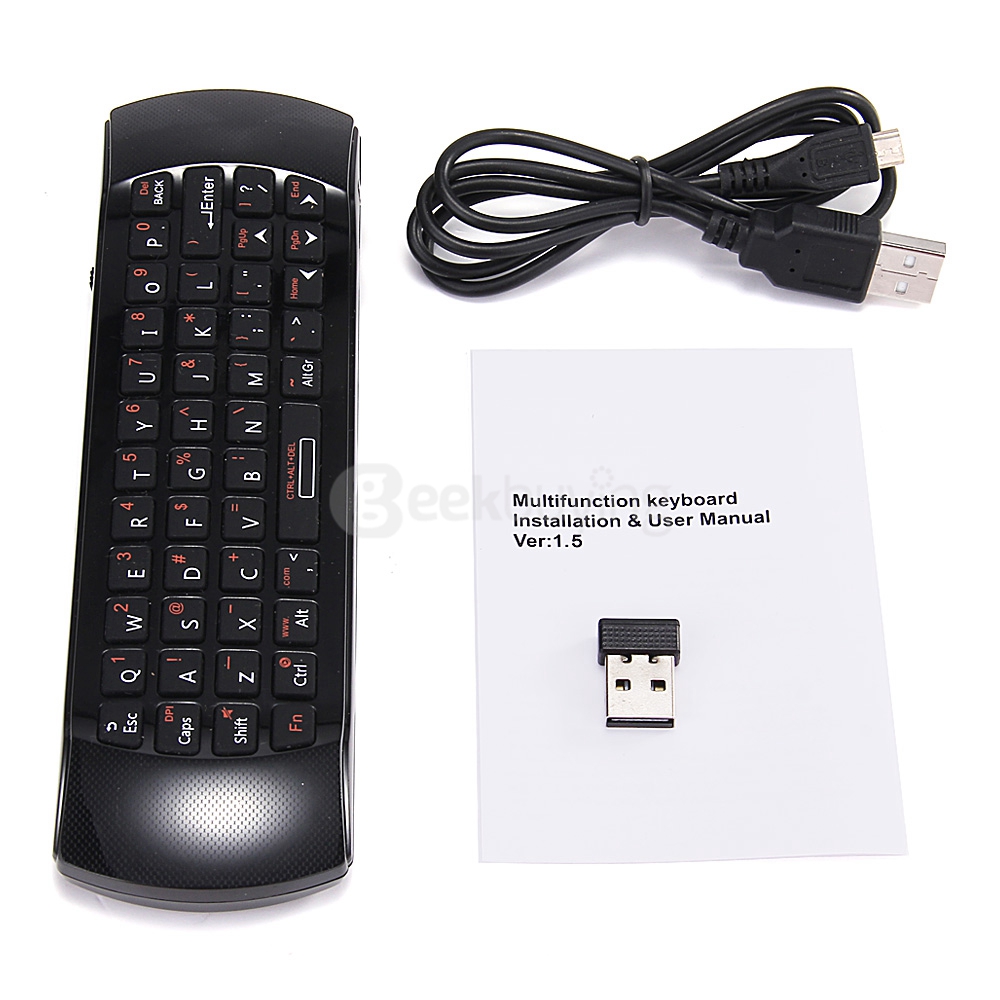 RII K25 2.4Ghz Wireless Air Mouse Keyboard & Learning IR Mode Remote Control for TV BOX PC Game