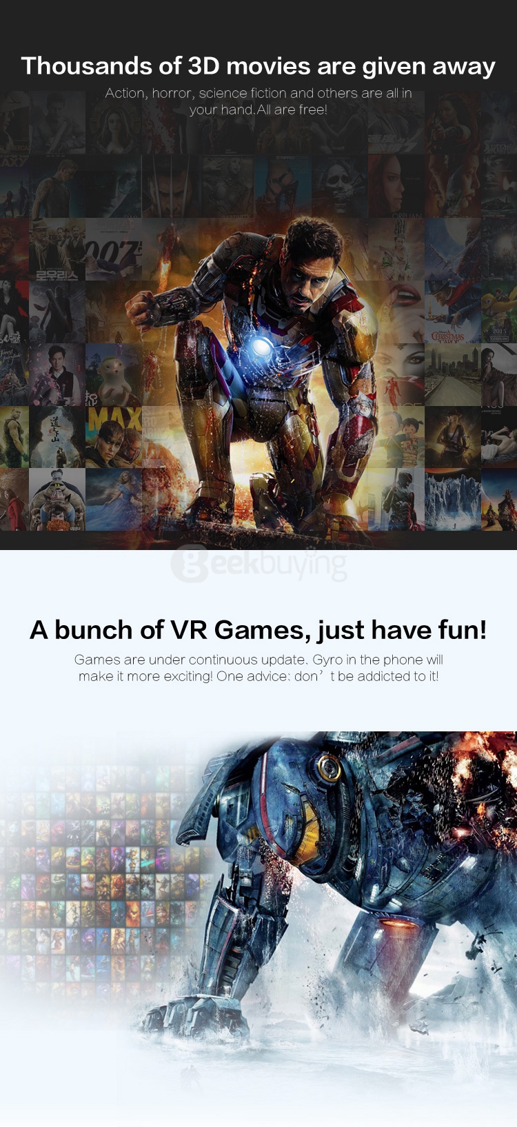 Xiaozhai Z3 BOBOVR VR Box 3D VR Virtual Reality Headset FOV95 Adjustable IPD 3D Movie Video Game Headset for 4 to 6 Inch Smartphone