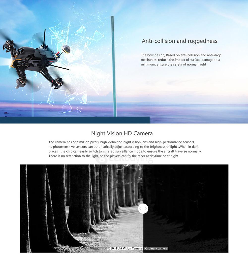 Walkera F210 5.8G FPV HD Camera SP Racing F3 Flight Controller Racing Drone without DEVO7 BNF